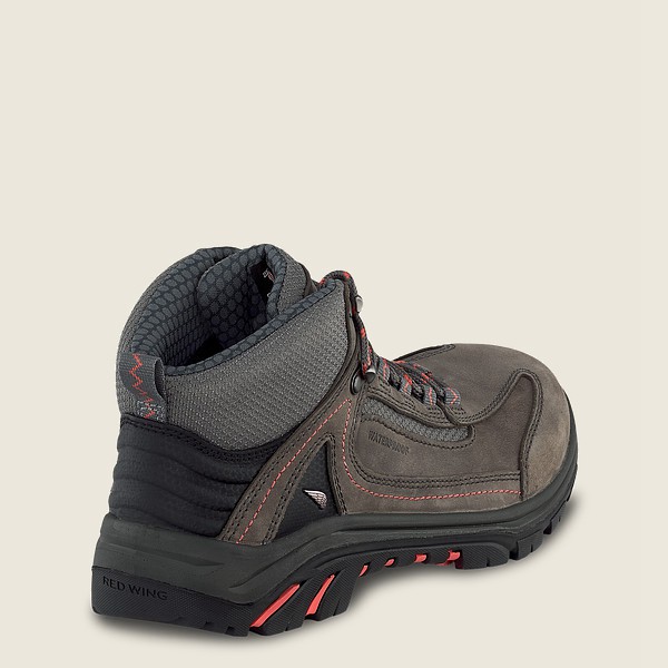 Red Wing Hiking Boots Trades - 5-inch Waterproof Safety Toe - Dark Grey - Womens EXR308217